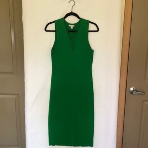 NYC Stretch Knitted Lace Up Neckline Dress